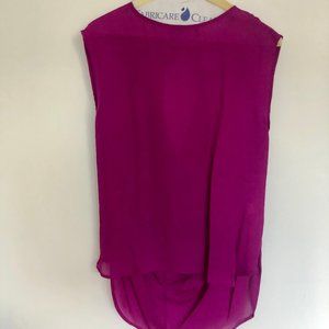 Purple Silk Top with open back